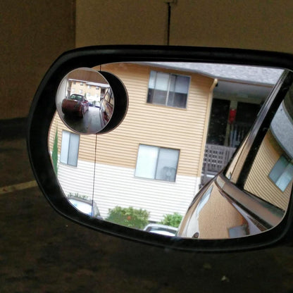Ampper Blind Spot Mirror, 2" Round HD Glass Frameless Convex Rear View Mirror, Pack of 2 - PuriLite