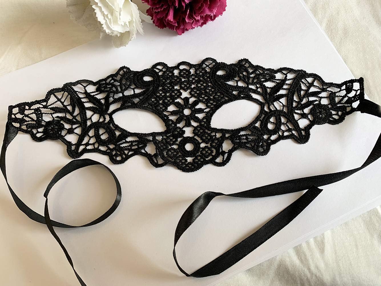 Mordarli Sexy Masquerade Mask for Women Lace Eye Mask for Halloween Costume Party - PuriLite