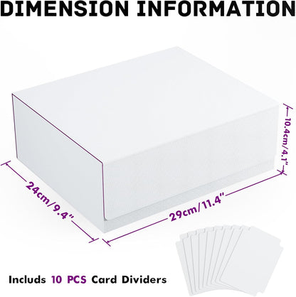 ZLCA Card Storage Box for MTG PTCG, Commander Deck Box Holds 3000+ Cards, Card Storage Case with 4 Stoppers, Card Organizer for TCG Sport Cards (Black) - PuriLite
