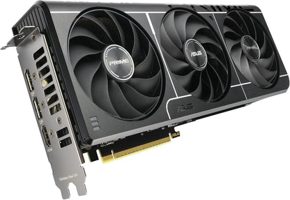 ASUS Prime Radeon™ RX 9060 XT 16GB GDDR6 OC Edition Graphics Card (PCIe 5.0, HDMI/DP 2.1, 2.5-Slot Design, axial-tech Fans, Dual Ball Fan Bearings, Dual BIOS, ASUS GPU Guard) - PuriLite