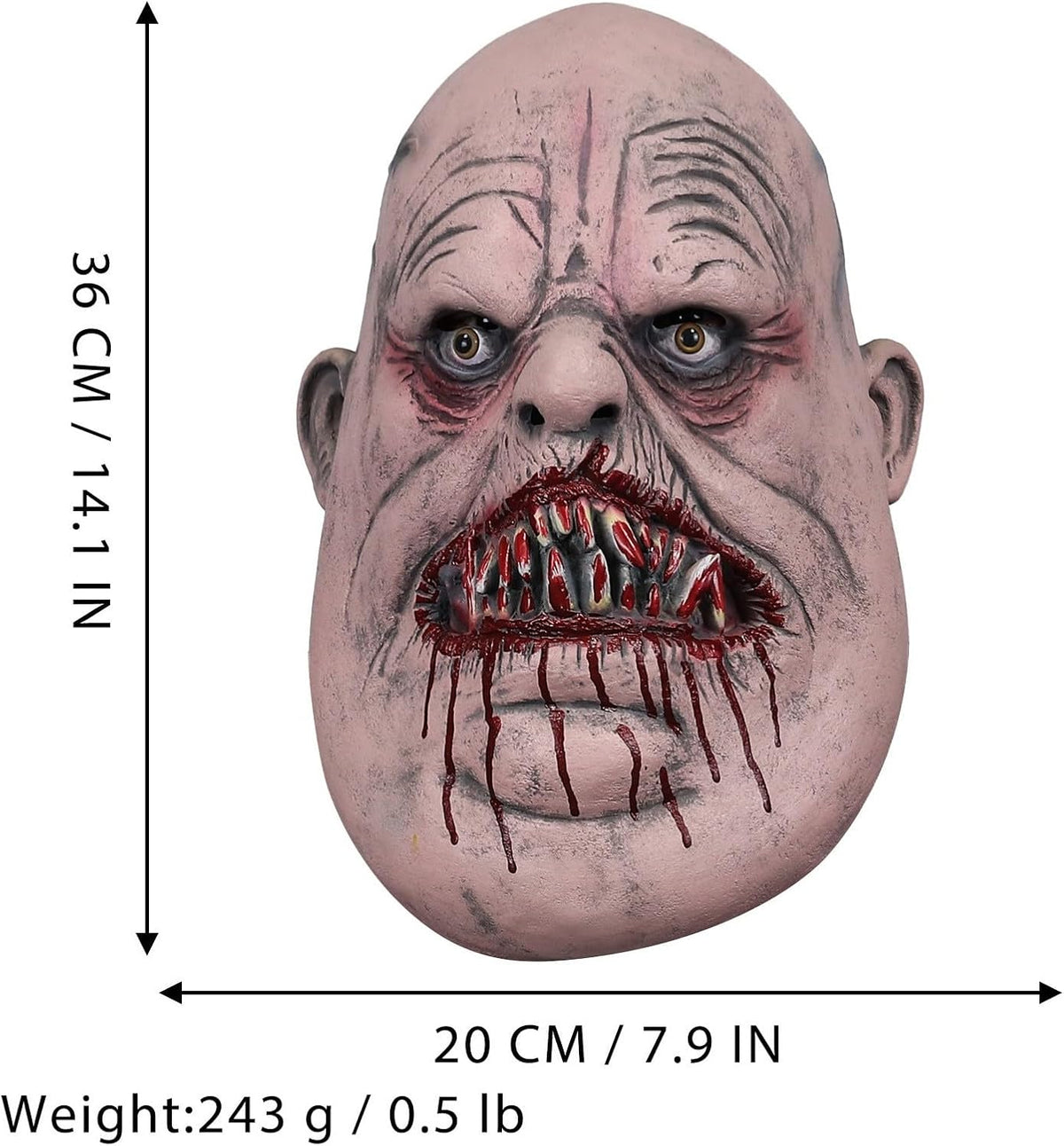 Halloween Horror Headgear Mask Latex Evil Theme Party Role Play Silicone Cosplay Mask - PuriLite