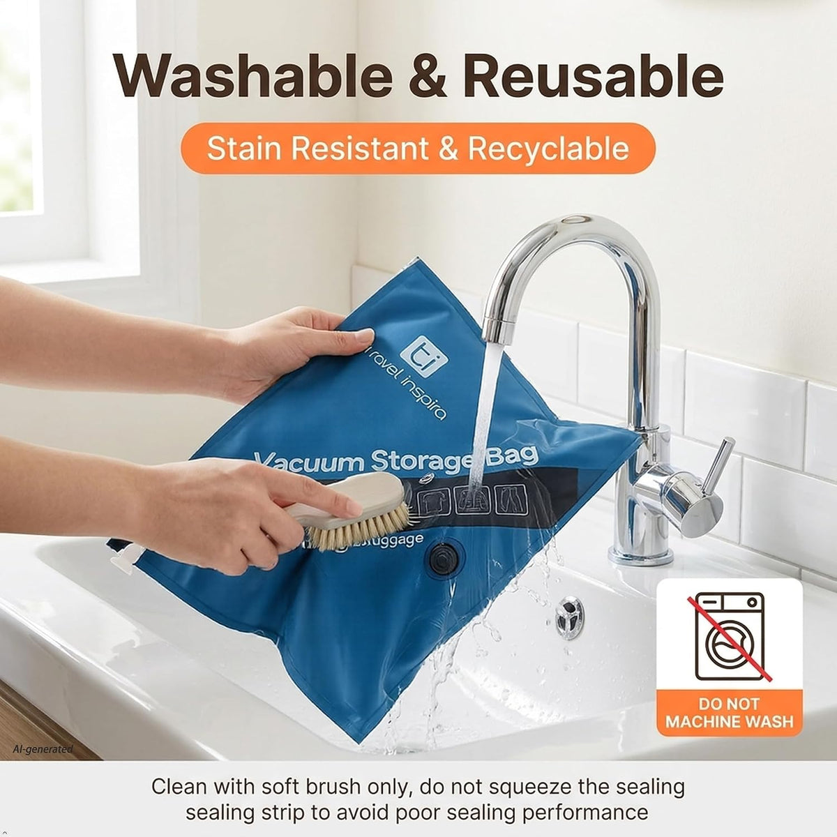 Travel Vacuum Storage Bags with Wireless Pump for 3–7 Day Trips 4S/3M/2L
