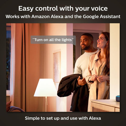 Philips Hue White and Colour Ambiance A19 E26 LED Smart Bulb, Bluetooth & Zigbee Compatible (Hue Hub Optional), Works with Alexa & Google Assistant A Certified for Humans Device (562785),3 Pack - PuriLite