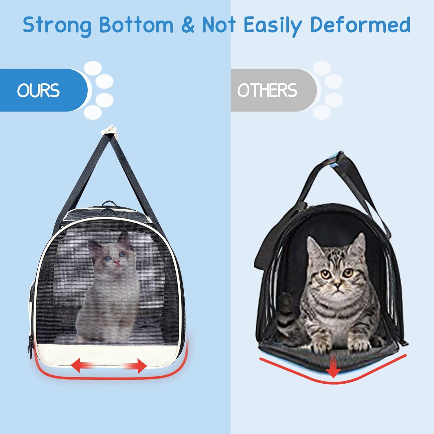 BurgeonNest Cat Carriers for Medium Cats Under 25 lbs, Pet Carrier for Cats with Unique Side Bag,Top Load Small Pet Carrier Soft-Sided Escape Proof with 4 Ventilated Windows - PuriLite