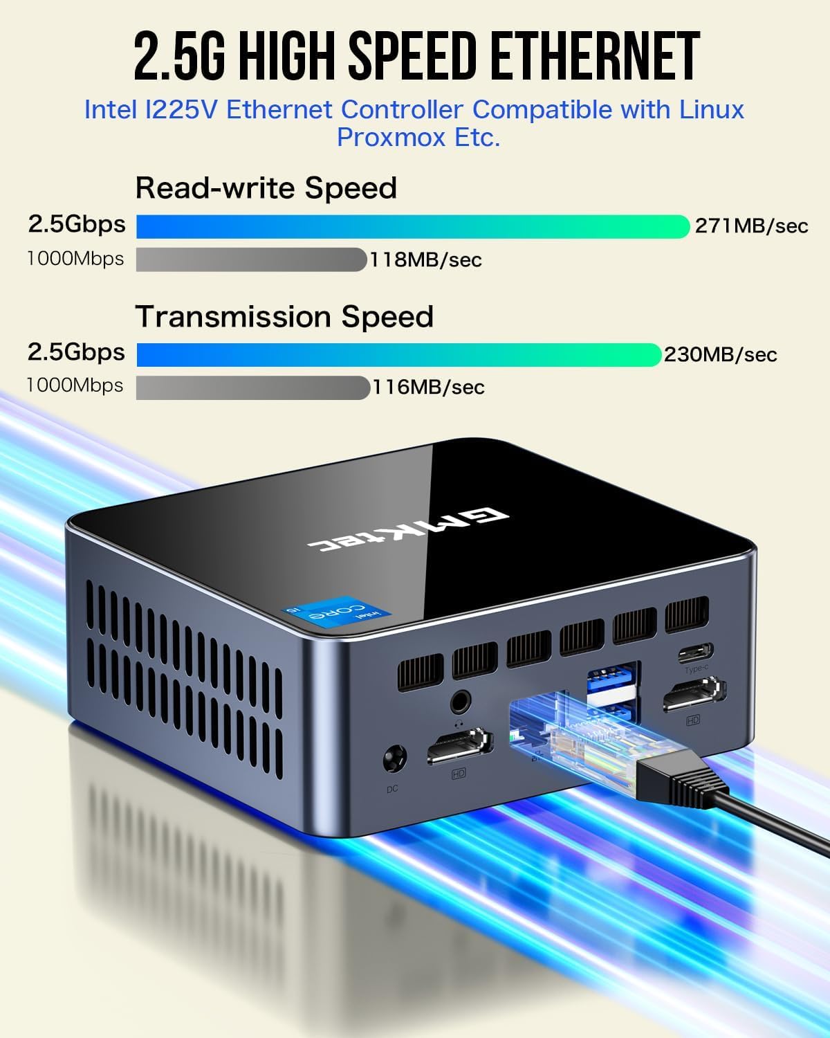 GMKtec Mini PC Intel Core i9 12900HK(14C/20T 5.0 GHz) W11 Pro, Desktop Computer 32GB DDR4 RAM+1TB NVMe SSD, Triple 4K Display, WiFi 6, BT5.2, USB-C M3 Plus - PuriLite