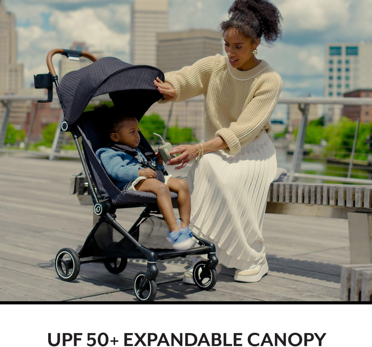 Evenflo Hummingbird Ultra-Lightweight Carbon Fiber Stroller - Crest Gray - PuriLite