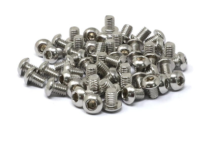 iexcell 50 Pcs M6 x 20mm Thread Pitch 1 mm Stainless Steel 304 Hex Socket Button Head Cap Screws Bolts Kit - PuriLite