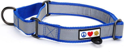 Pawtitas Chain Martingale Dog Collar Puppy Collar Reflective Dog Collar Training Dog Collar Behavioral Dog Chain Collar Collar Large Dog Collar Orange Dog Collar - PuriLite
