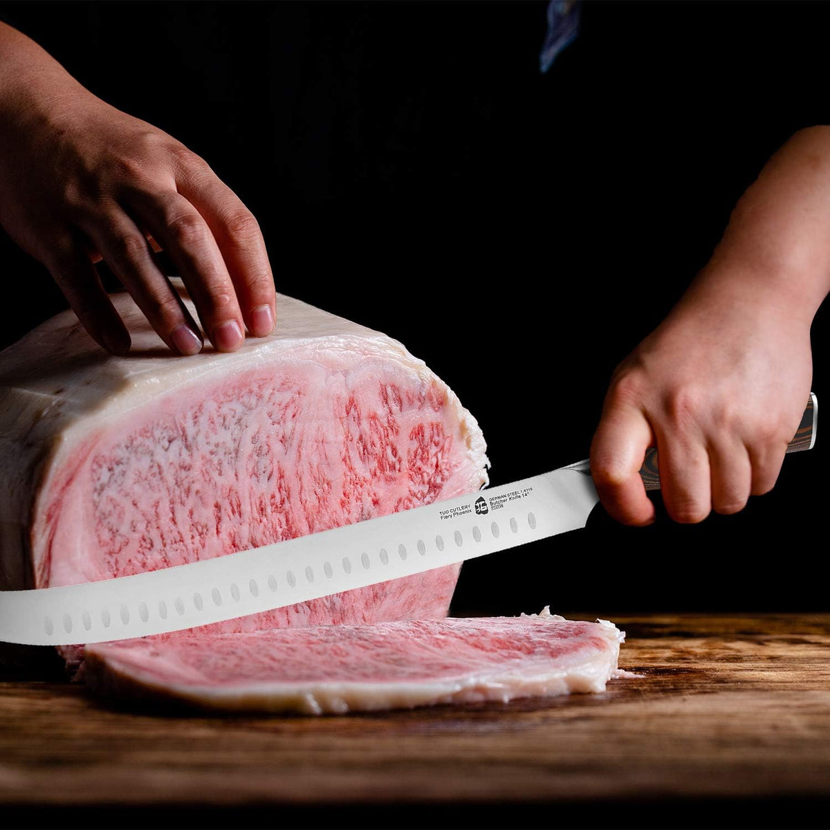TUO Boning Knife - Razor Sharp Fillet Knife - High Carbon German Stainless Steel Kitchen Cutlery - Pakkawood Handle - Luxurious Gift Box Included - 7 inch - Fiery Phoenix Series - PuriLite