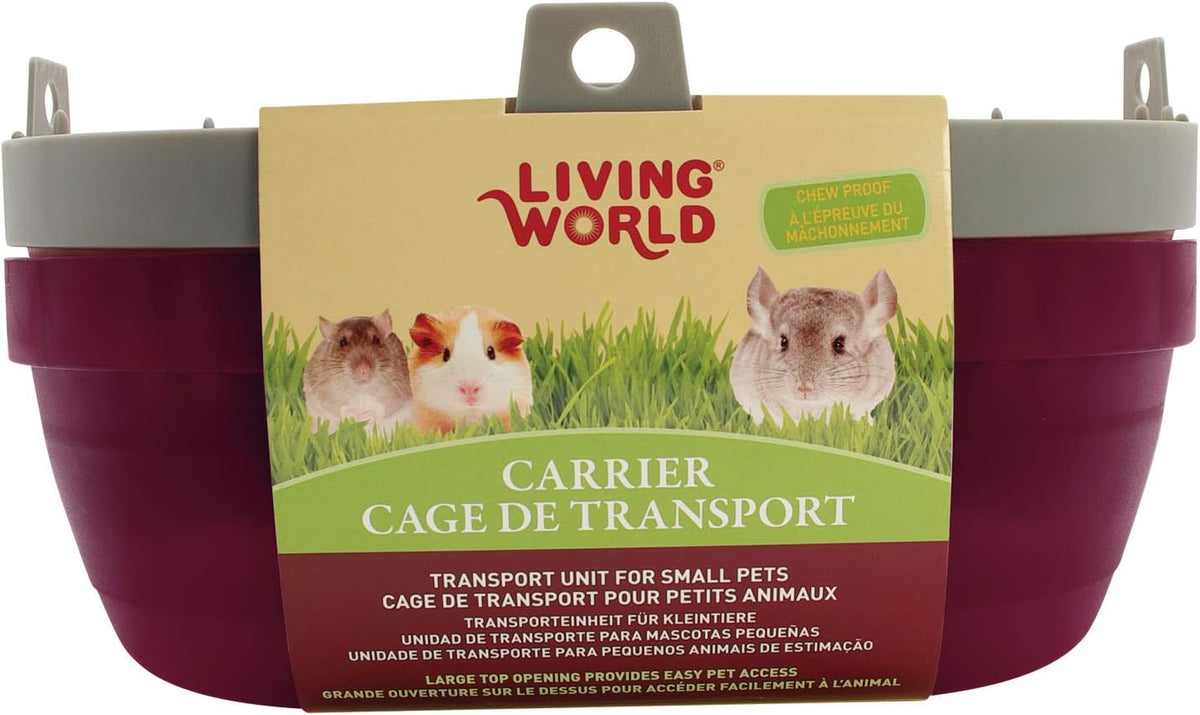 Living World 60888 Pet Carrier, Red/Grey, Large - PuriLite