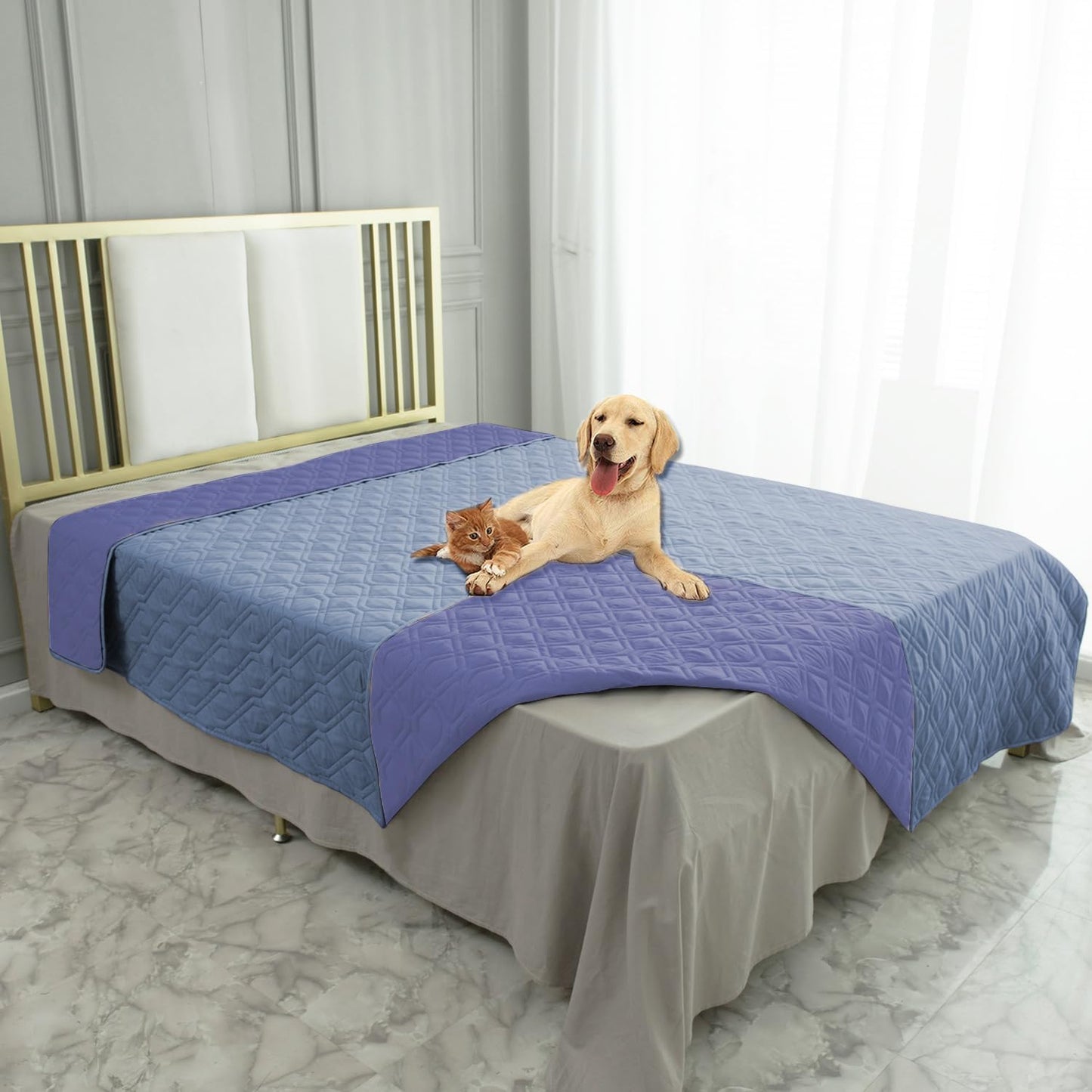 Ameritex Waterproof Dog Bed Cover Pet Blanket for Furniture Bed Couch Sofa Reversible - PuriLite
