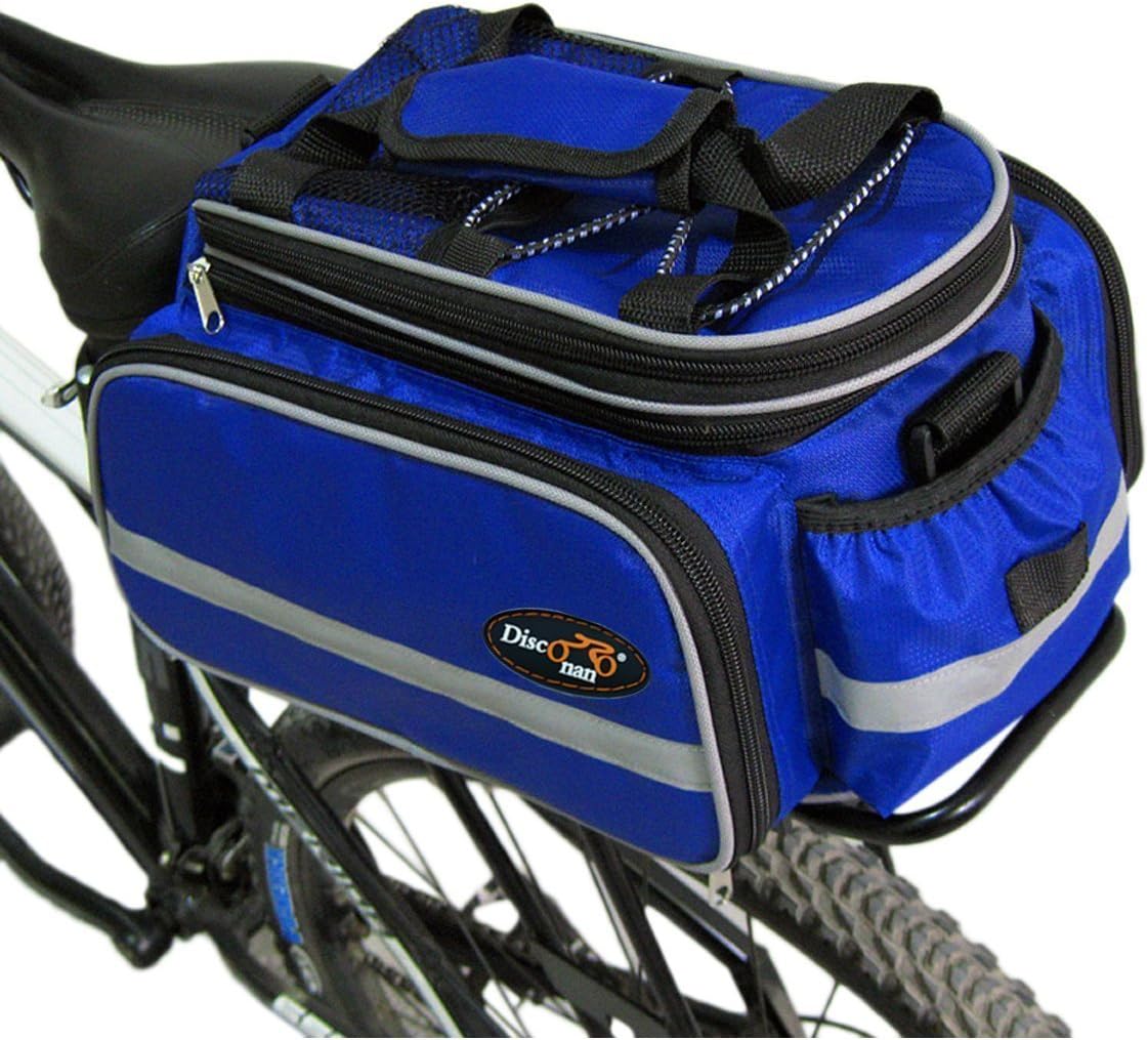 Disconano® Waterproof Multi Function Excursion Cycling Bicycle Bike Rear Seat Trunk Bag Carrying Luggage Package Rack Panniers with Rainproof Cover - PuriLite