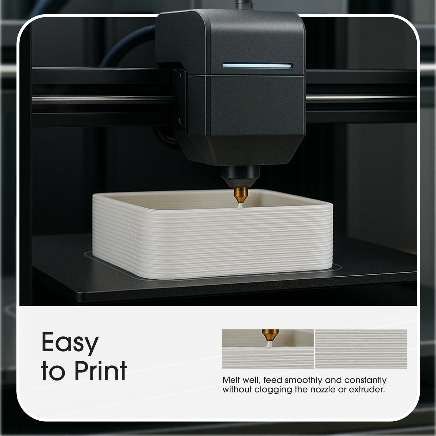 eSUN PLA Plus Filament 1.75mm, PLA Pro PLA+ 3D Printer Filament, Dimensional Accuracy +/- 0.03mm, 2.2 LBS (1KG) Spool 3D Printing Consumables for Most FDM 3D Printers, Black - PuriLite