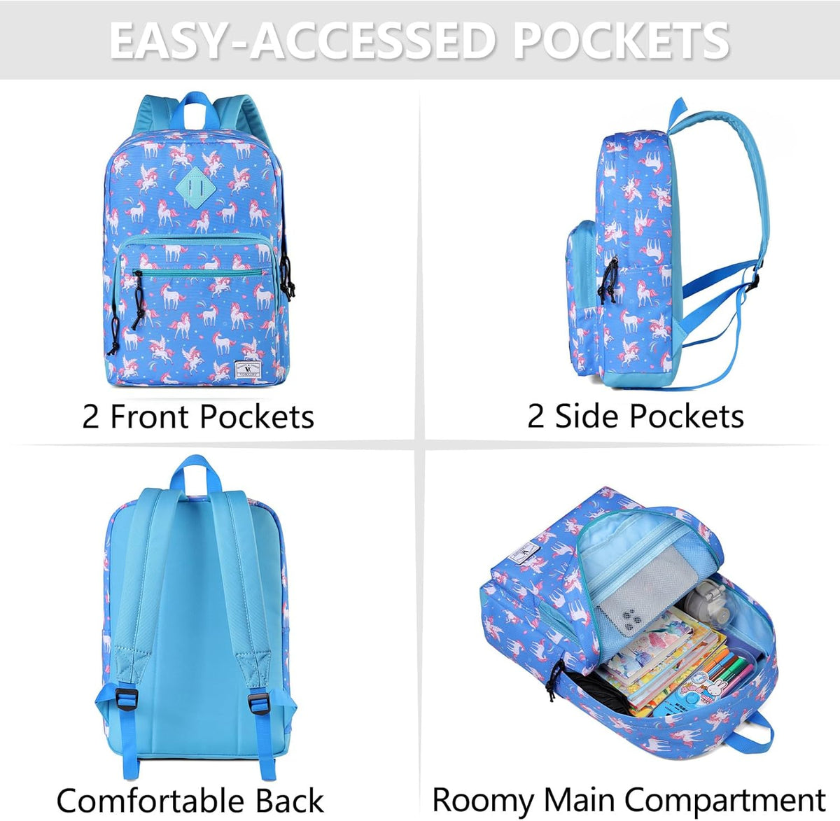School Backpack for Kids,Lightweight Water Resistant Work Travel Backpack for Women Men Teens VONXURY - PuriLite