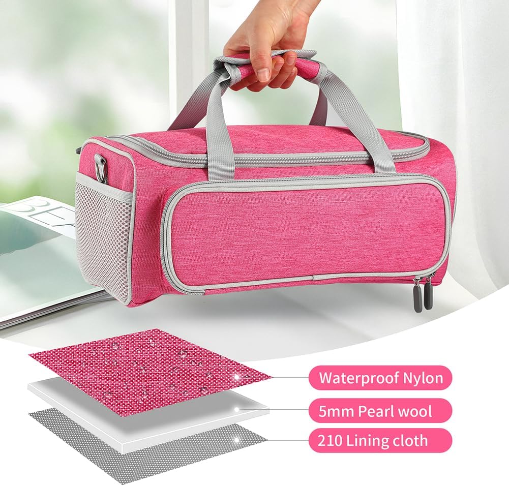 Carrying Case Compatible with Cricut Joy Xtra Smart Cutting Machine, Storage Organizer for Cricut accessories, Travel Storage Bag with Pockets for Craft Tools (Bag only)