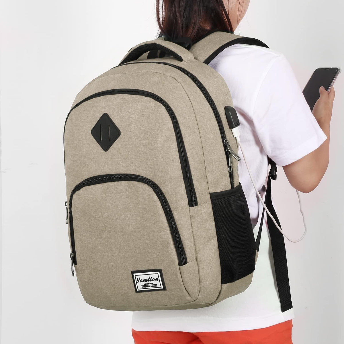 Backpack for Teen Girls,Boys School Backpack for Women with USB,College Backpack,Big Flower - PuriLite
