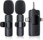 3 in 1 Wireless Lavalier Microphone for iPhone iPad Android Camera USB-C, Mini Microphone with Noise Reduction, Plug-Play Wireless Microphone for YouTube, Video Recording, Interviews, TikTok, Vlog - PuriLite