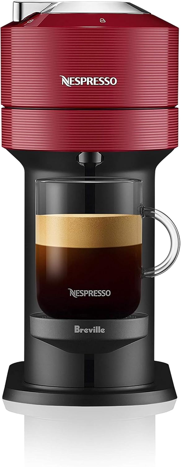 Nespresso Vertuo Next Coffee and Espresso Machine by Breville with Aeroccino Milk Frother - Light Grey - PuriLite