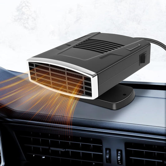 12V Portable Car Heater and Defroster | 200W Winter Car Heater Kit | Fast Heating and Cooling Car Demister | Cigarette Lighter Plug Auto Heater | 360 Degree Rotating Base - PuriLite