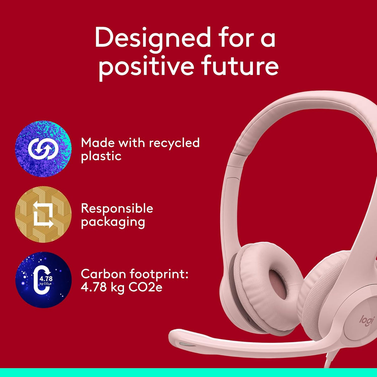 Logitech Zone 301 Wireless Bluetooth Headset with Noise-Canceling Microphone, Compatible with Windows, Mac, Chrome, Linux, iOS, iPadOS, Android – Graphite - PuriLite
