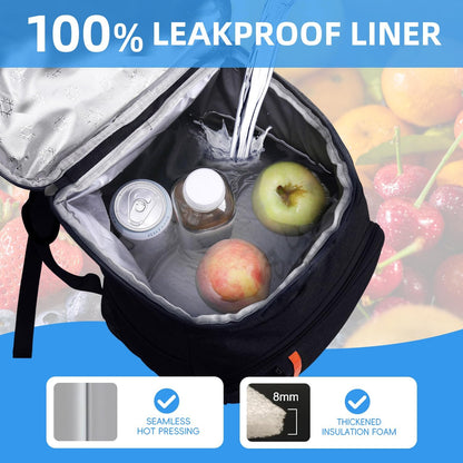 Bagtopia Camping Cooler Backpack 25 Cans, Leak Proof Insulated Thermal Bag, Beach Travel Picnic Lunch Backpack for Men Women - PuriLite