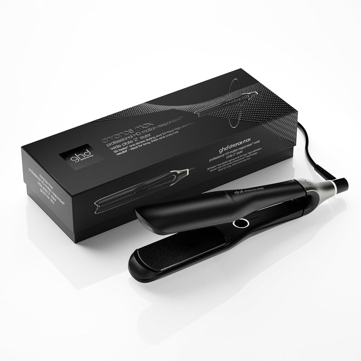 ghd Chronos & Chronos Max Stylers | 1" and 2" Wide, Flat Iron Hair Straighteners | 3X Faster Styling | More Shine, Less Frizz & 3X Straighter in One Stroke, Results that Last 24hrs | 85% More Shine, 2X Less Frizz, No Heat Damage - PuriLite