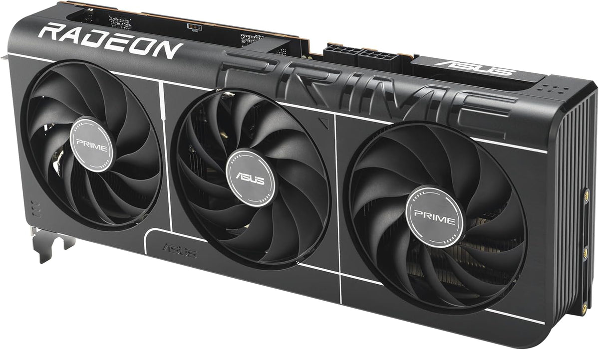 ASUS Prime Radeon™ RX 9060 XT 16GB GDDR6 OC Edition Graphics Card (PCIe 5.0, HDMI/DP 2.1, 2.5-Slot Design, axial-tech Fans, Dual Ball Fan Bearings, Dual BIOS, ASUS GPU Guard) - PuriLite