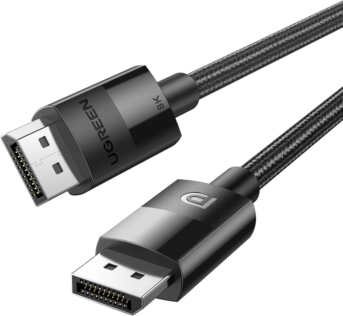 UGREEN VESA Certified DisplayPort 1.4 Cable, DP 8K@60Hz, 4K@144Hz, 1080P@240Hz, Support 32.4Gbps HDR, FreeSync G-Sync, Braided Cord for HDTVs, Gaming Monitors, PC Graphics (6ft) - PuriLite
