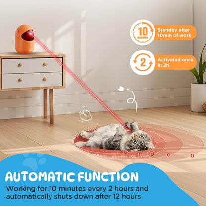 KOACKL Cat Toys for Indoor Cats, Cat Laser Pointer Toy, Rechargeable Automatic Cat Toy with Timer & Speed Modes, Ideal Interactive for Cats Dogs Training and Exercise - PuriLite