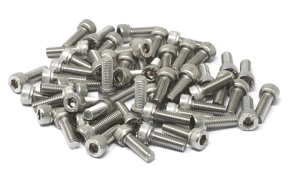 iexcell 25 Pcs M6 x 20mm Thread Pitch 1 mm Stainless Steel 304 Hex Socket Head Cap Screws Bolts Kit - PuriLite