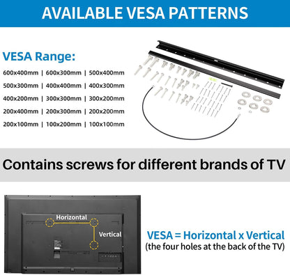Studless Drywall TV Mount for 12-55 inch TVs, No Stud TV Wall Bracket Max VESA 400x400mm up to 100 lbs Universal Fits Most LED LCD Plasma Flat/Curved Screen TVs & Monitors - PuriLite