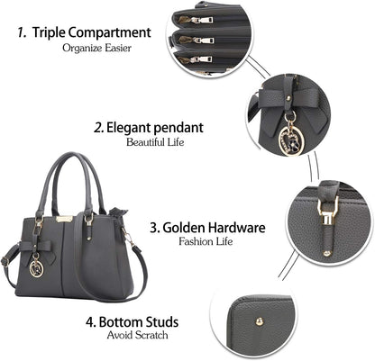 KKXIU Trendy Tote Bag for Women Lightweight Oxford Big Capacity Shoulder Purses and Handbags - PuriLite