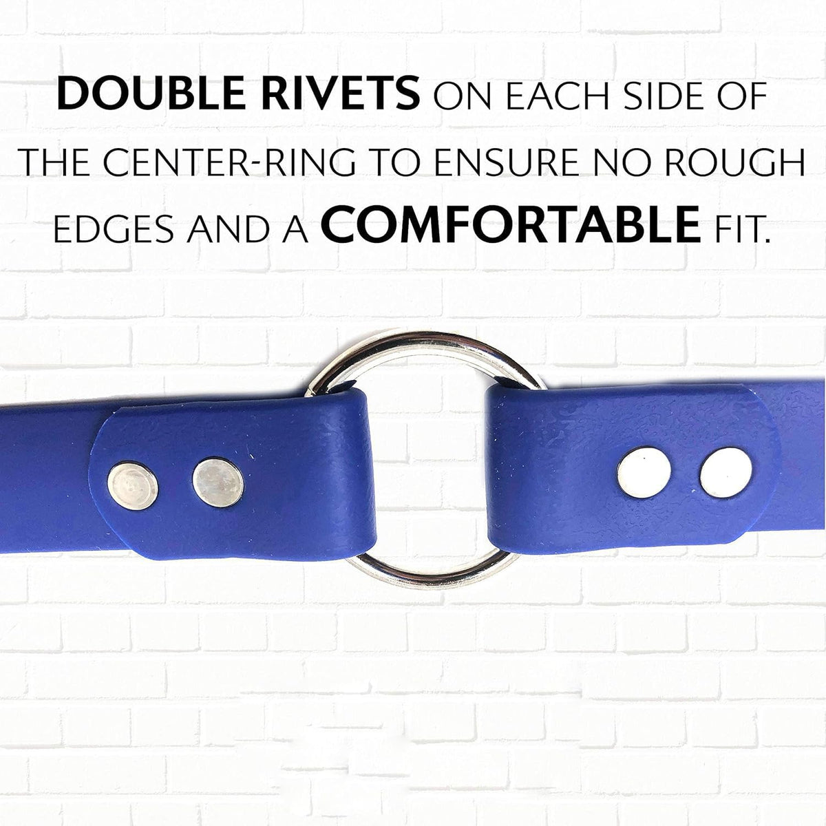 Regal Dog Products Medium Orange Dog Collar with Heavy Duty Double Buckle & D Ring | Vinyl Coated, Custom Fit, Adjustable Biothane Dog Collar Chew Resistant Waterproof Center-Ring Collar for Dogs - PuriLite
