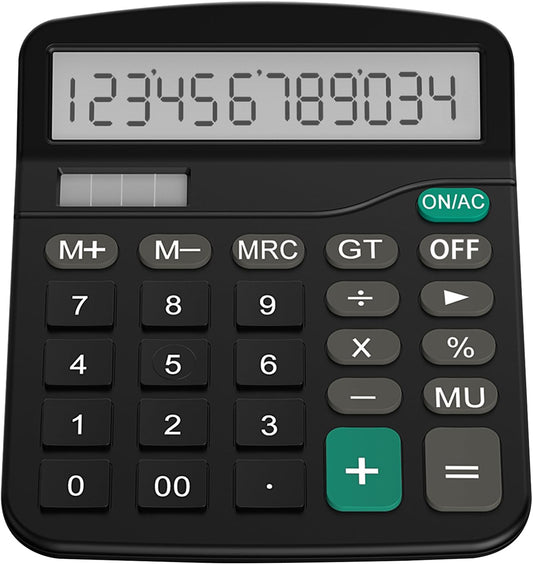 Helect Standard Function Desktop Calculator | Desktop Calculator | Solar Calculator | Office Calculator | Business Calculator | 12-Digit Calculator - PuriLite
