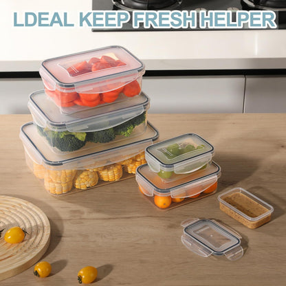 Pure Future 50-Piece Large Airtight Food Storage Containers with Lids, BPA-Free Stackable & Microwave Safe Kitchen Set for Meal Prep, Freezer Use - 25 Containers & Lids, Leakproof Design - PuriLite