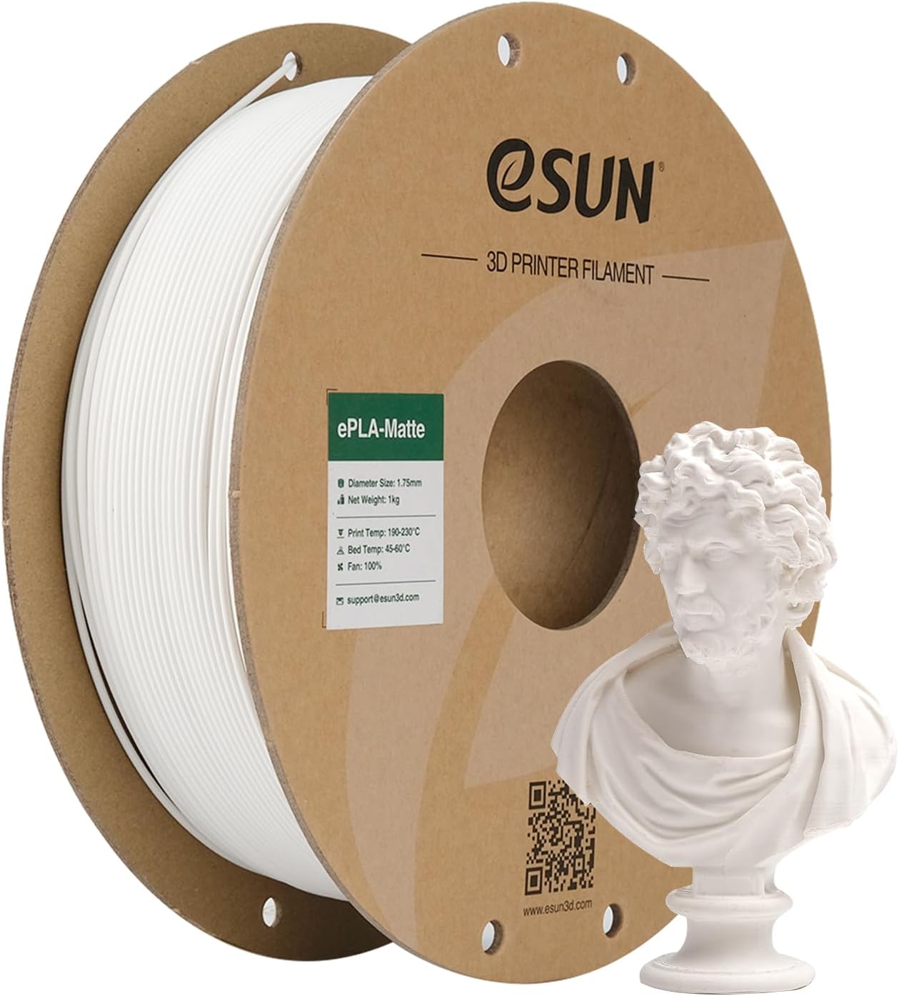 eSUN PLA Plus Filament 1.75mm, PLA Pro PLA+ 3D Printer Filament, Dimensional Accuracy +/- 0.03mm, 2.2 LBS (1KG) Spool 3D Printing Consumables for Most FDM 3D Printers, Black - PuriLite