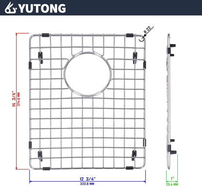 Yutong Kitchen Stainless Steel Sink Bottom Grid with Small Rounded Corner (27.5" x 15.5") - PuriLite