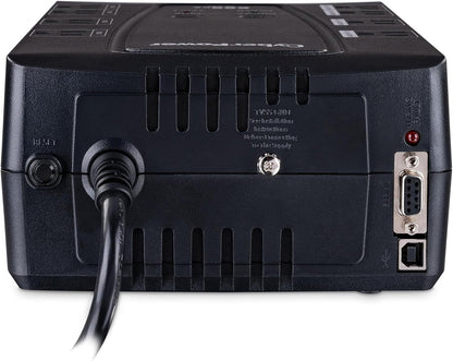 CyberPower CP825AVRLCD Intelligent LCD UPS System, 825VA/450W, 8 Outlets, AVR, Compact - PuriLite