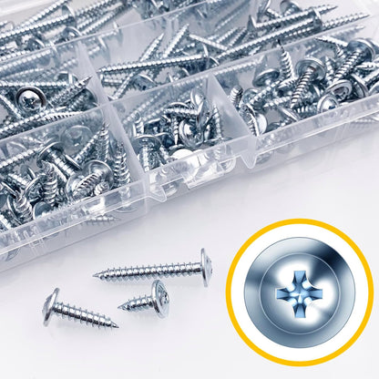 150Pcs #8 × 2" Black Screws for Wood, Phillips Truss Head Wood Screws, Quick Metal Self Tapping, Zinc Plated Steel, Truss Head Screws by Mywish - PuriLite