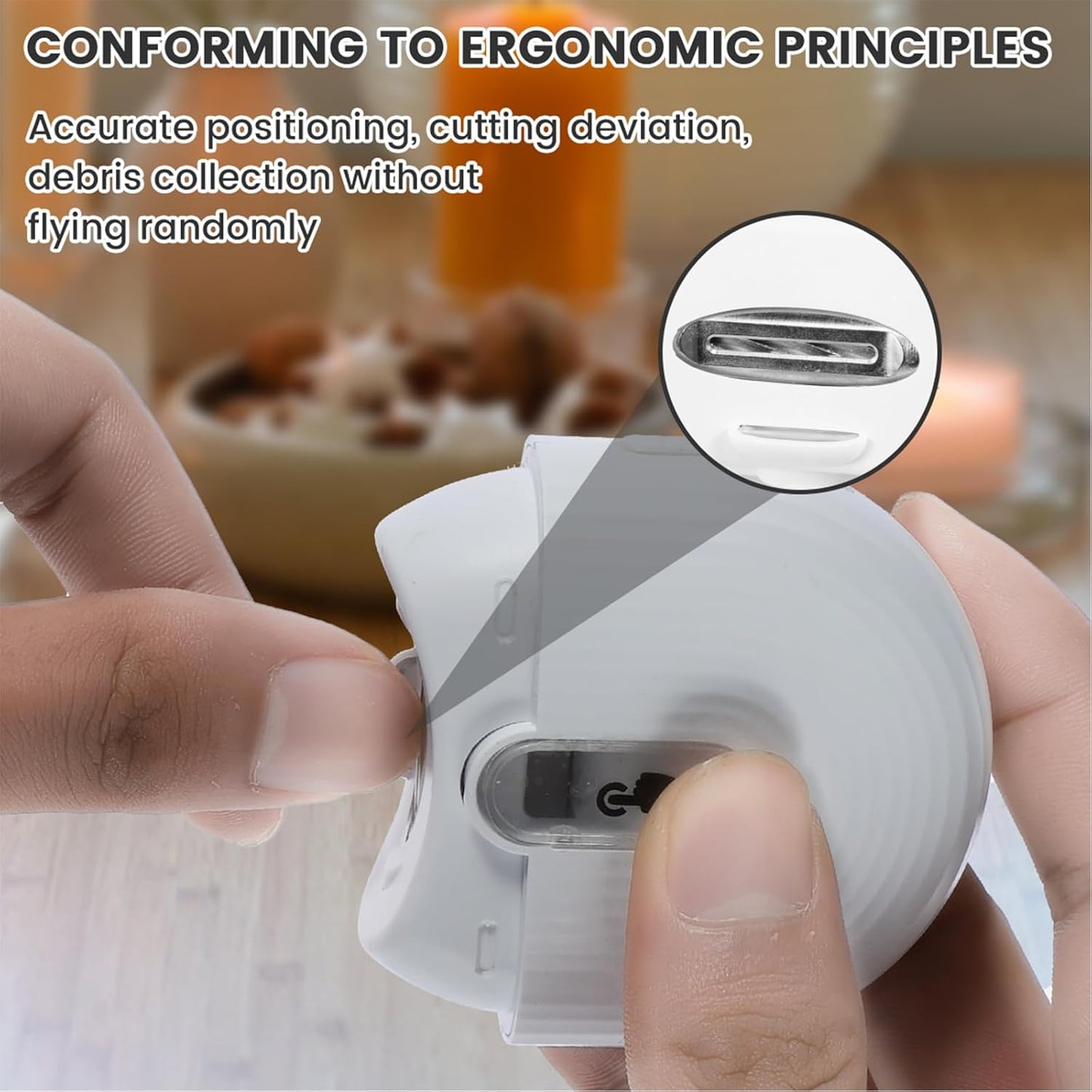 KTZCTPCA Electric Nail Clipper, Toenail and Fingernail Clippers, Nail Clipper Trimmer Baby Nail Polisher, Portable Nail Trimmer with Light & 2 Speeds for Babies,Children,Seniors,Adults (B) - PuriLite