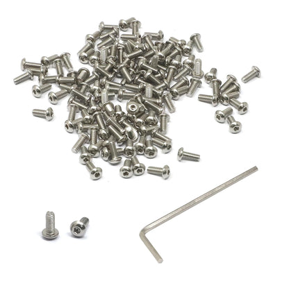 iexcell 50 Pcs M6 x 20mm Thread Pitch 1 mm Stainless Steel 304 Hex Socket Button Head Cap Screws Bolts Kit - PuriLite