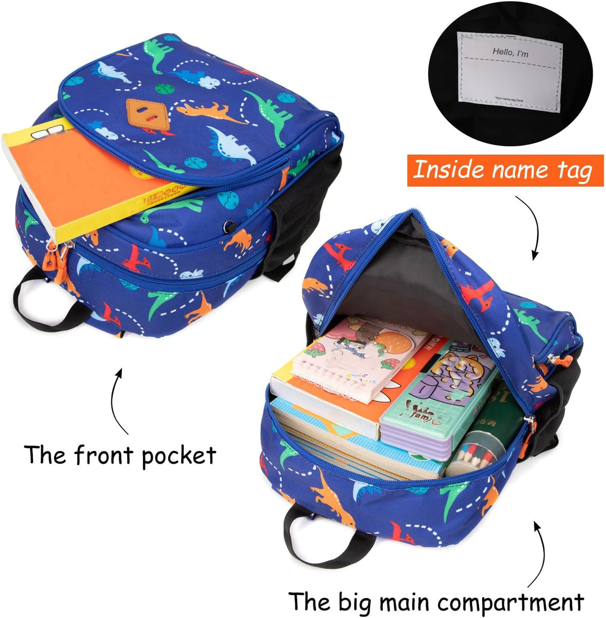 JinBeryl Kids Backpack for Toddler School Bag Small Size and Lightweight - PuriLite