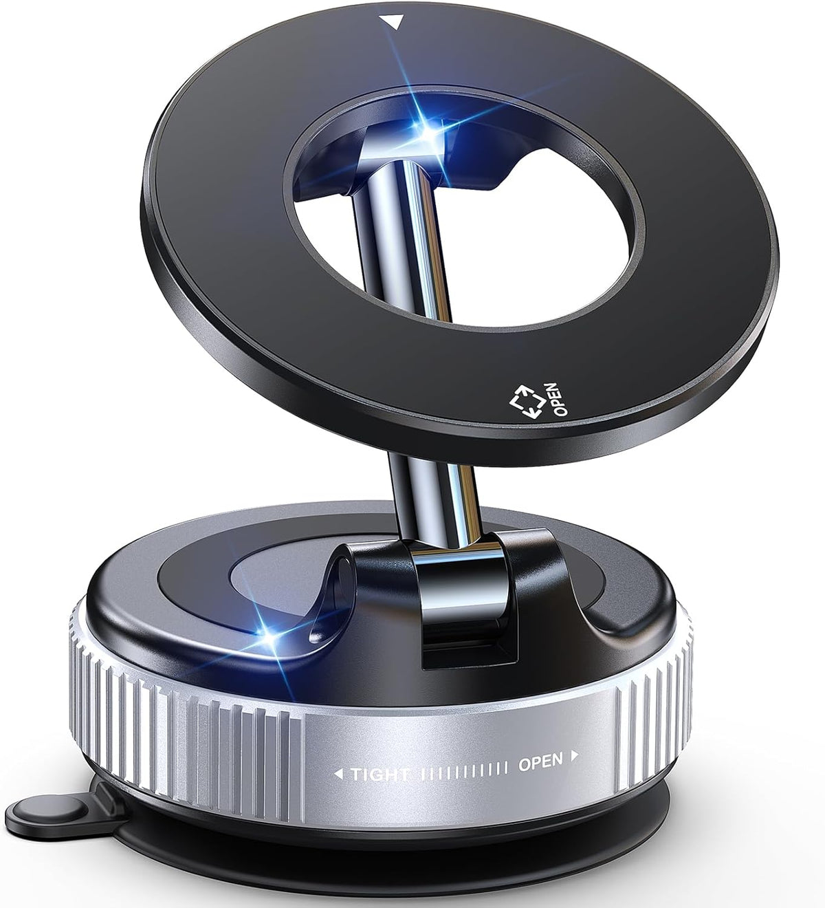 Jononser Vacuum Magnetic Suction Cup Phone Mount for Magsafe, 360° Adjustable Magnetic Phone Holder, Pocket Size Foldable Portable Cell Phone Holders for Your Car for All Smartphones & All Car Models - PuriLite