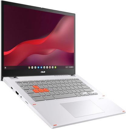 ASUS Chromebook Vibe CX34 Flip Cloud Gaming Laptop, 14" 144Hz Touchscreen Display, Intel® Core™ i5-1235U Processor, 512GB SSD, 16GB RAM, ChromeOS, Pearl White, CX3401FBA-AS51T-CB - PuriLite