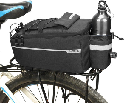 Bike Bag Back Rack Bag Waterproof Bicycle Panniers Carrier Cooler Big Capacity with Bottle Bag for Rear Rack - PuriLite