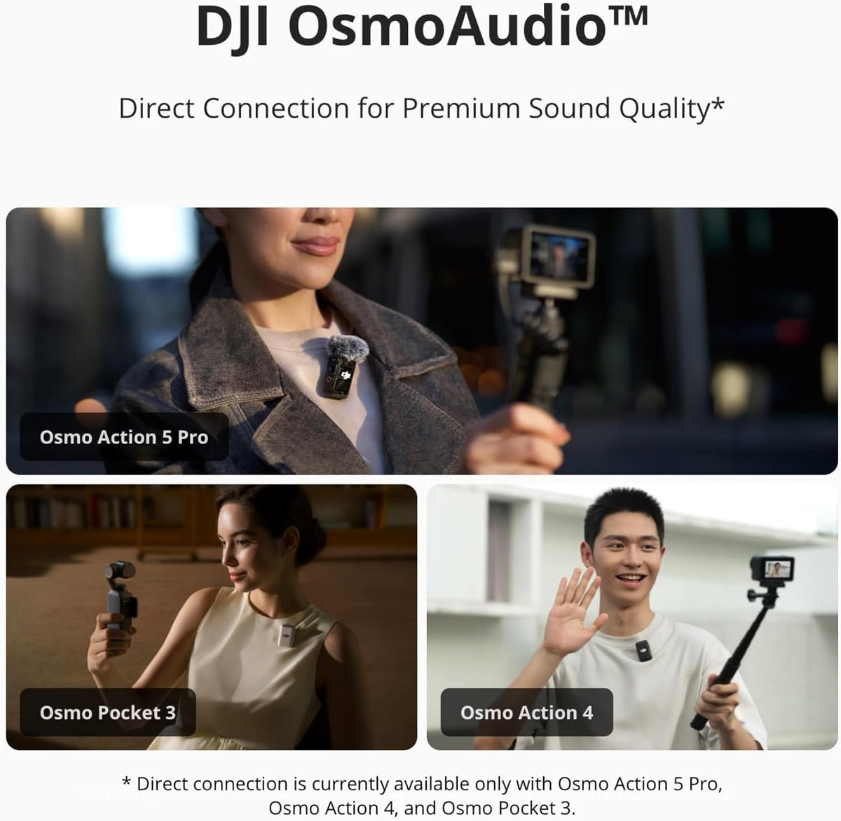 DJI Mic 2 (2 TX + 1 RX + Charging Case), Wireless Lavalier Microphone, Intelligent Noise Cancelling, 32-bit Float Internal Recording, 820 ft.(250m) Range, Microphone for iPhone, Android, Camera - PuriLite
