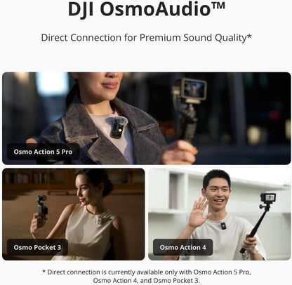 DJI Mic 2 (2 TX + 1 RX + Charging Case), Wireless Lavalier Microphone, Intelligent Noise Cancelling, 32-bit Float Internal Recording, 820 ft.(250m) Range, Microphone for iPhone, Android, Camera - PuriLite