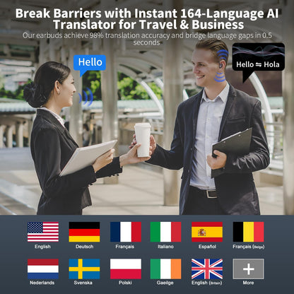 Purilite Select 3-in-1 AI Translator Earbuds – Speak, Connect, Understand the World - PuriLite