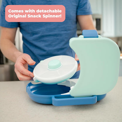 GoBe Kids Lunchbox - Reusable Snack Container with 5 Compartment Dispenser and Lid | BPA and PVC Free | Dishwasher Safe | No Spill, Leakproof - PuriLite