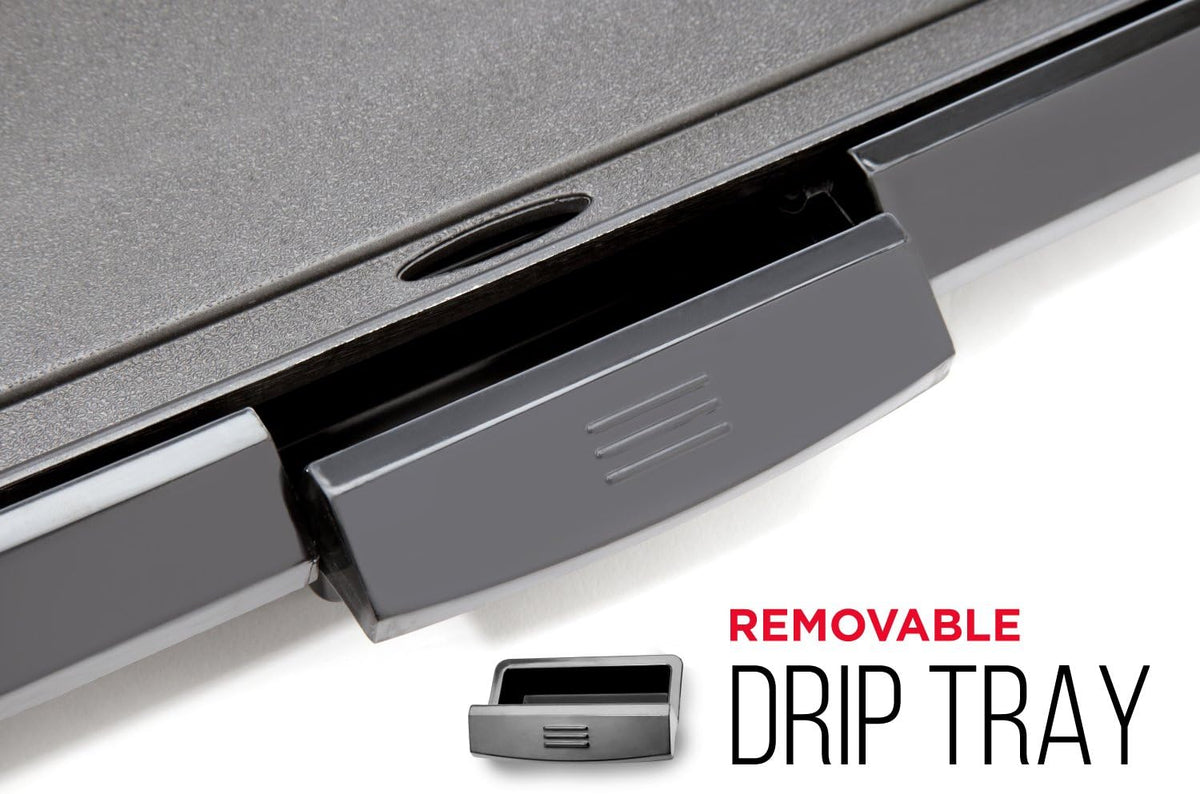 Chefman Electric Griddle, Fully Immersible and Dishwasher Safe Features, Adjustable Temperature Control Allows for Versatile Cooking and Removable Slide-out Drip Tray for Easy Cleaning, Black - PuriLite